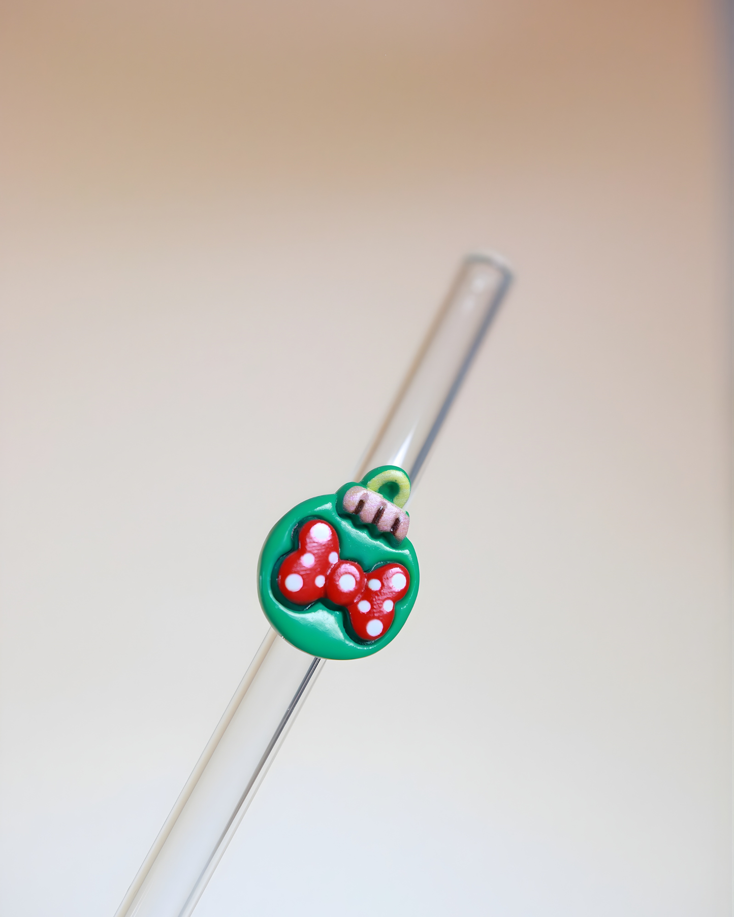 Paille en verre " Holly Bow "