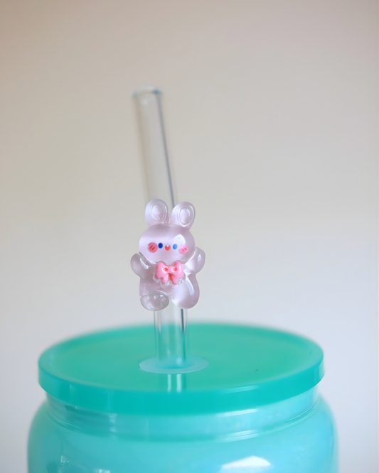 Paille en verre "Happy Rabbit"