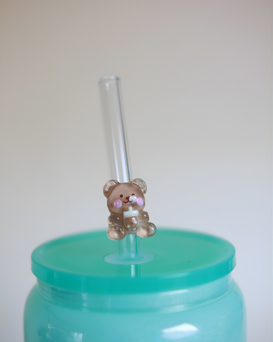 Paille en verre "Bubble Tea"