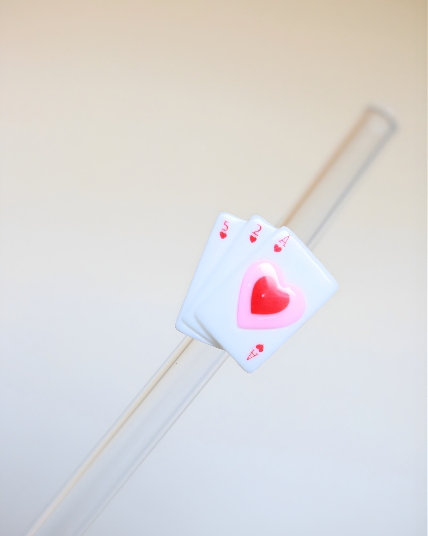 Paille en verre " Queen of Heart "