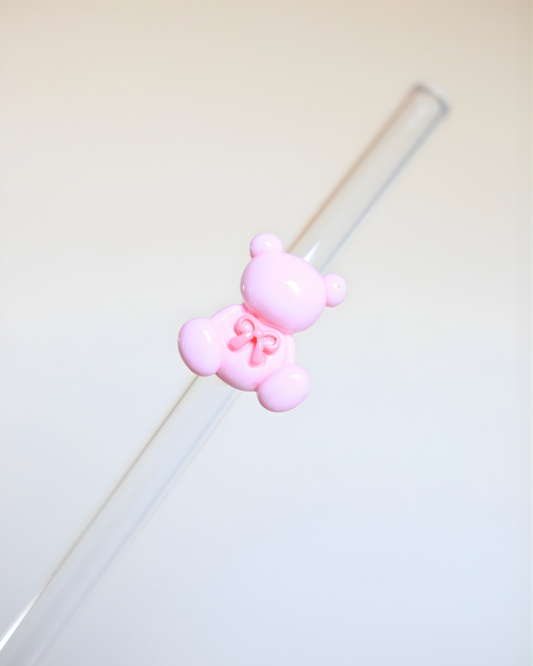 Paille en verre " Teddy Charm "
