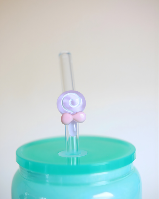 Paille en verre "Lollipop"