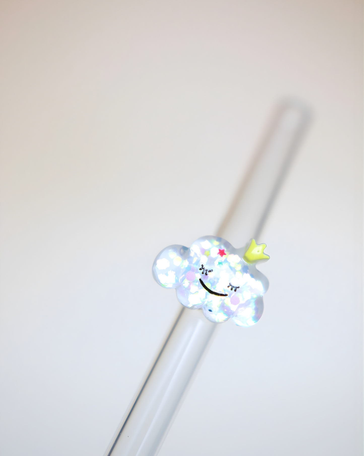 Paille en verre "Cloudy Queen"