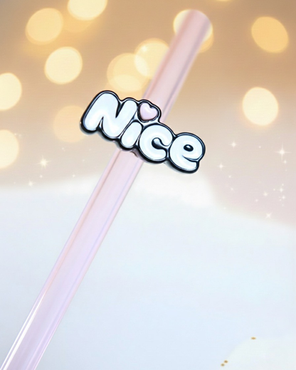 Paille en verre " Nice Mood "