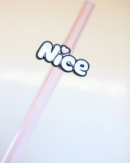 Paille en verre " Nice Mood "