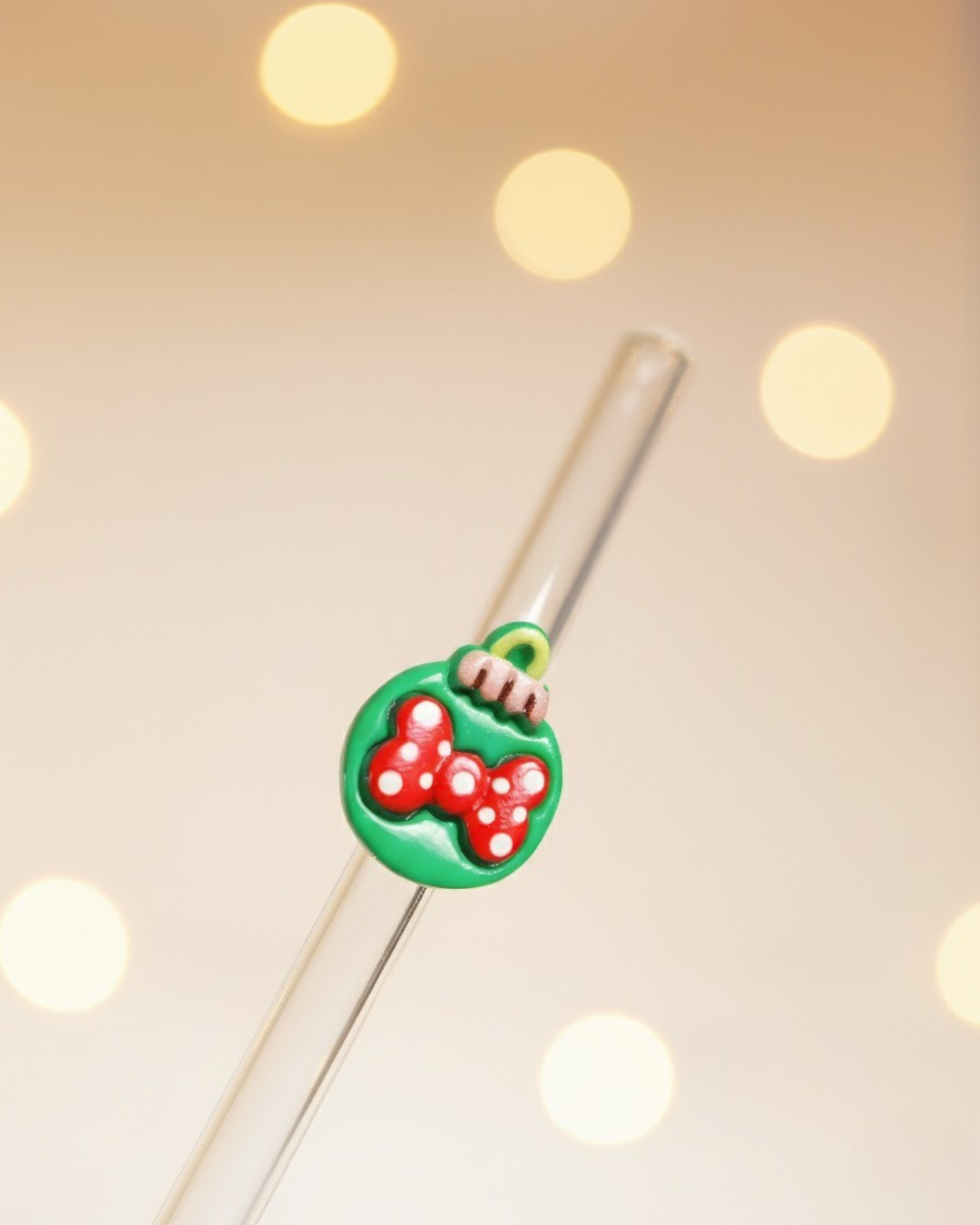 Paille en verre " Holly Bow "