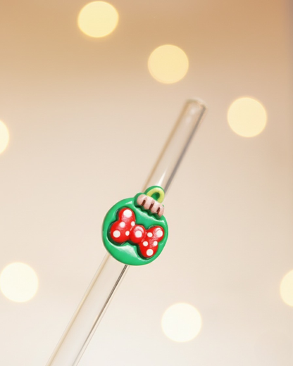 Paille en verre " Holly Bow "