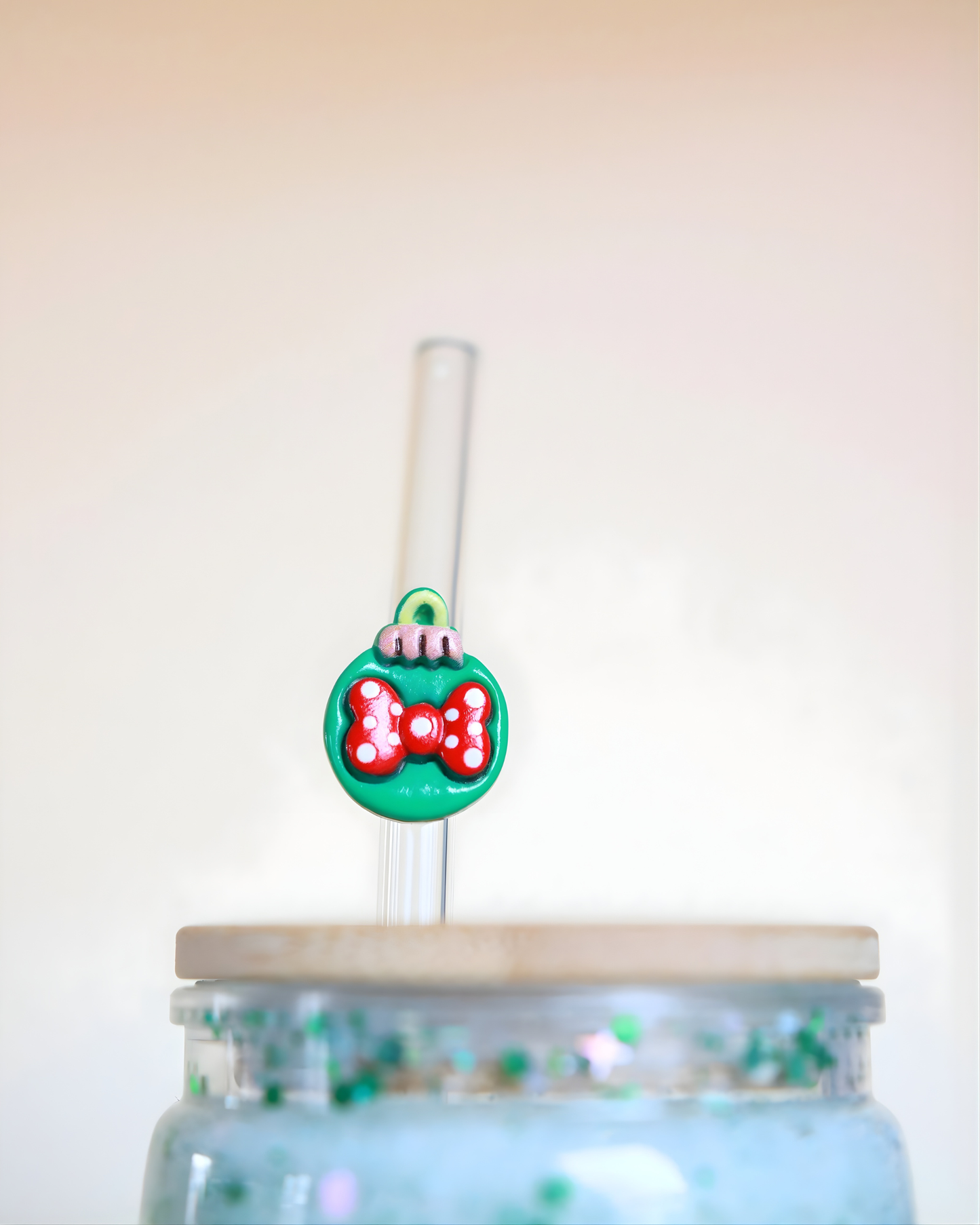 Paille en verre " Holly Bow "