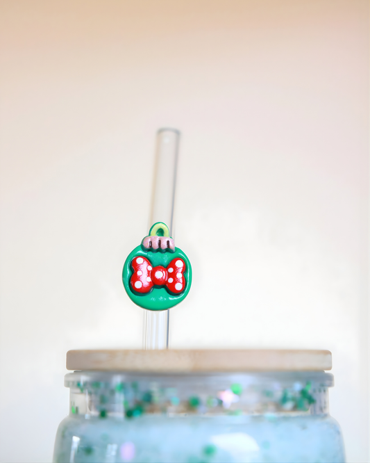Paille en verre " Holly Bow "