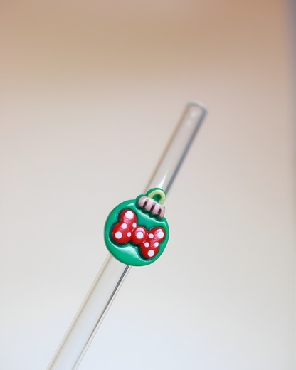 Paille en verre " Holly Bow "