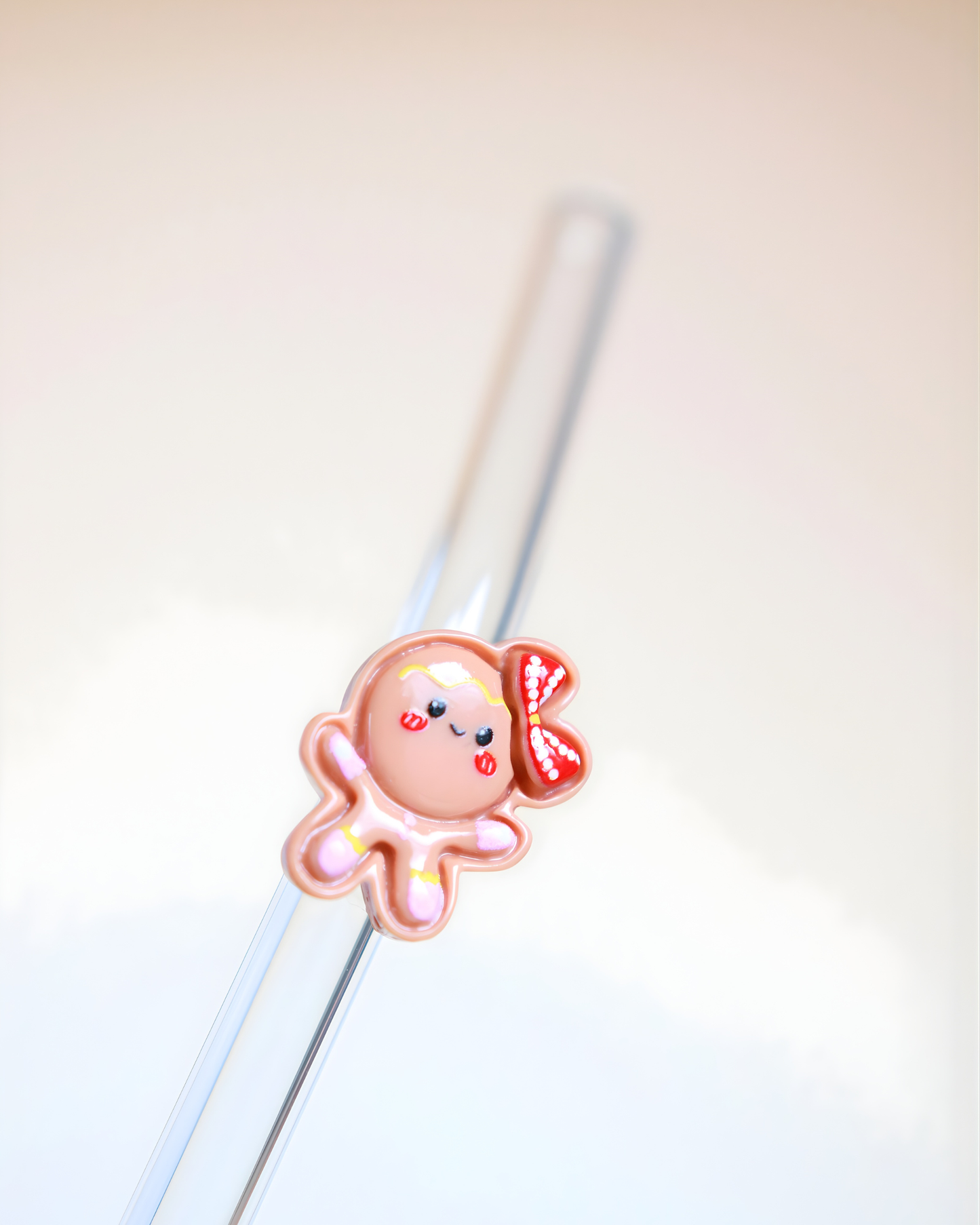 Paille en verre " Gingerbread Girl "