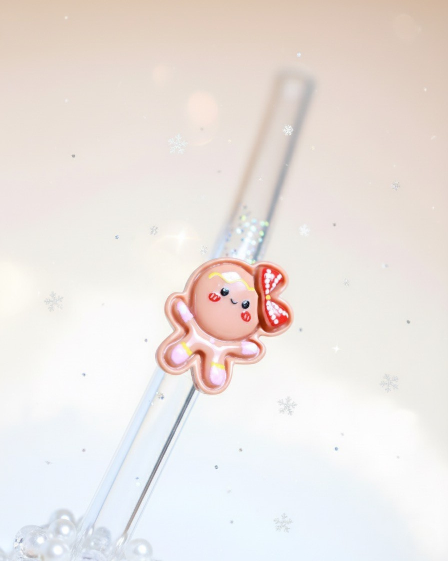 Paille en verre " Gingerbread Girl "