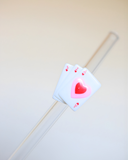 Paille en verre " Queen of Heart "