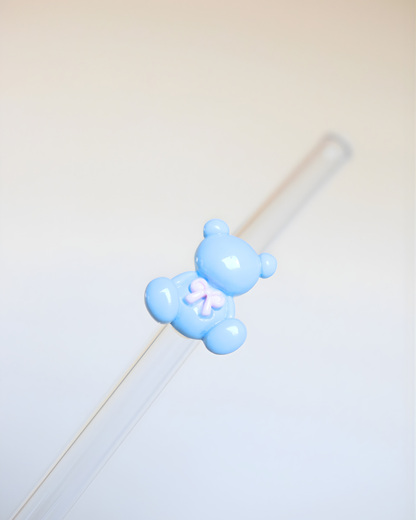 Paille en verre " Teddy Charm "