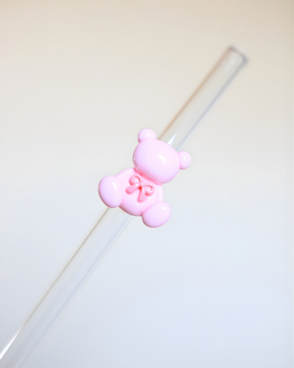 Paille en verre " Teddy Charm "