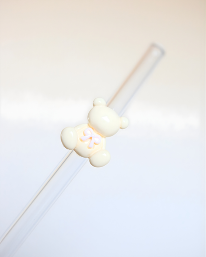 Paille en verre " Teddy Charm "