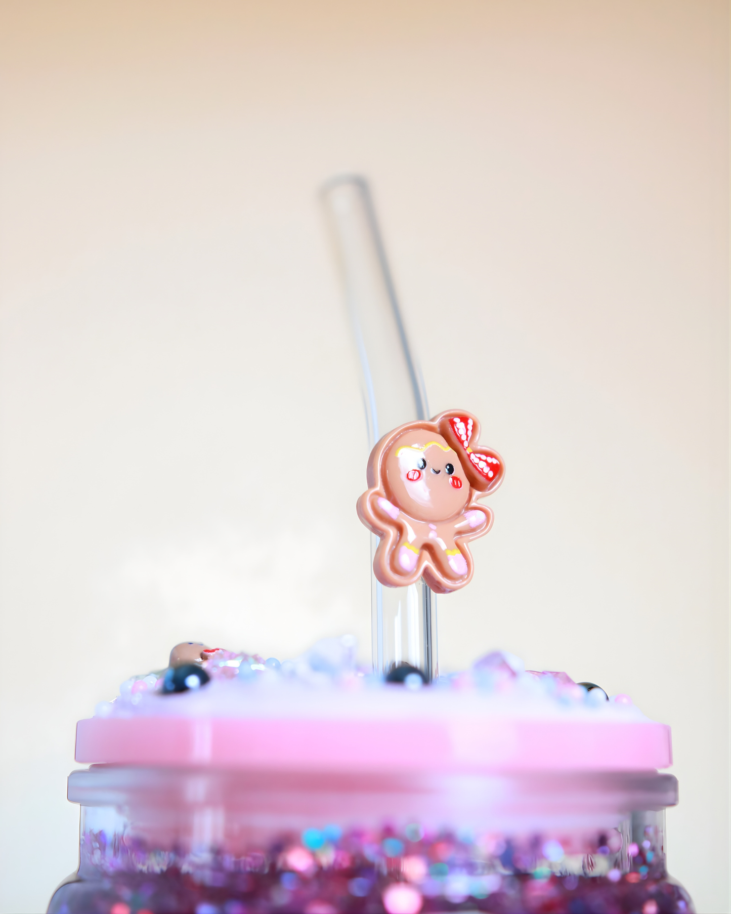 Paille en verre " Gingerbread Girl "